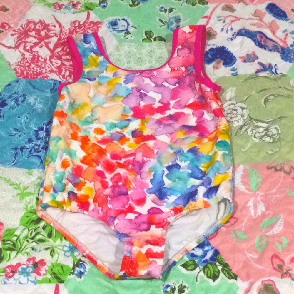 Watercolor Floral One Piece Swimwear